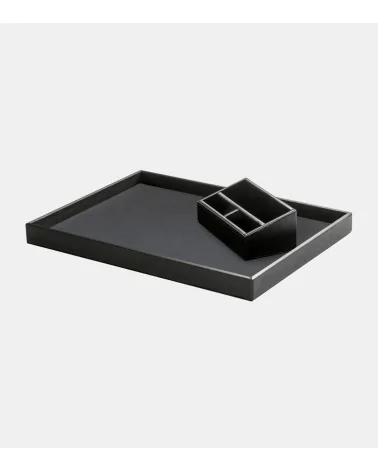 PLATEAU DE COURTOISIE PRESTIGE CUIR 40 × 33 × 3.2 CM BEH TUNISIE
