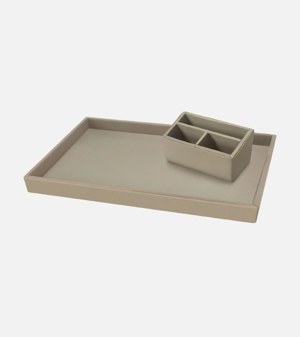 PLATEAU DE COURTOISIE PRESTIGE TAUPE 40 × 33 × 3.2 CM BEH TUNISIE