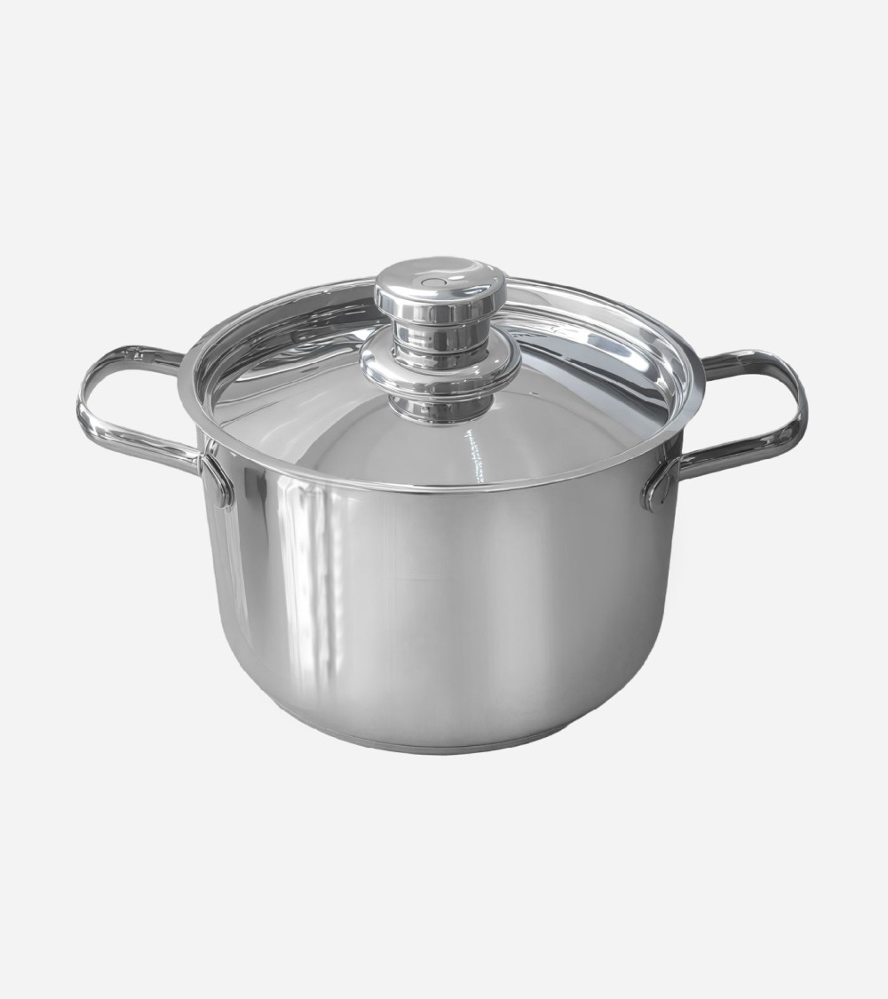 MARMITE EN INOX 28 CM - 9,8 LITRES AVEC COUVERCLE BEH TUNISIE