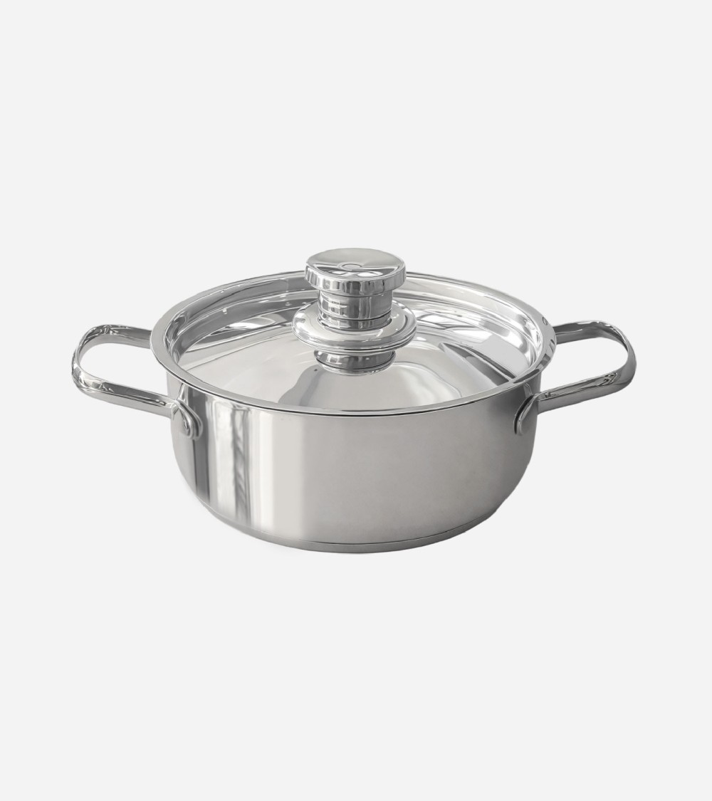 FAITOUT EN INOX 24 CM - 4,3 LITRES AVEC COUVERCLE BEH TUNISIE