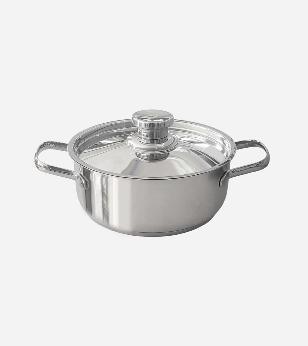 FAITOUT EN INOX 20 CM AVEC COUVERCLE BEH TUNISIE