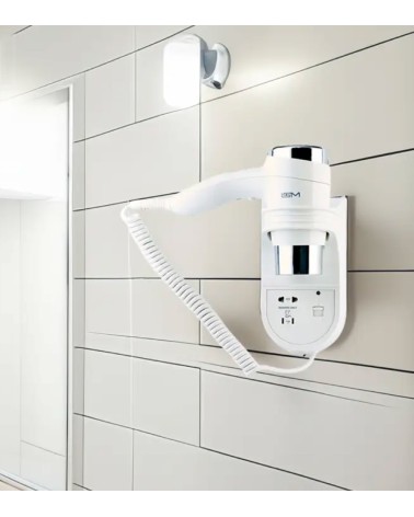 SÈCHE CHEVEUX MURAL 1600W PRISE RASOIR BLANC BEH TUNISIE