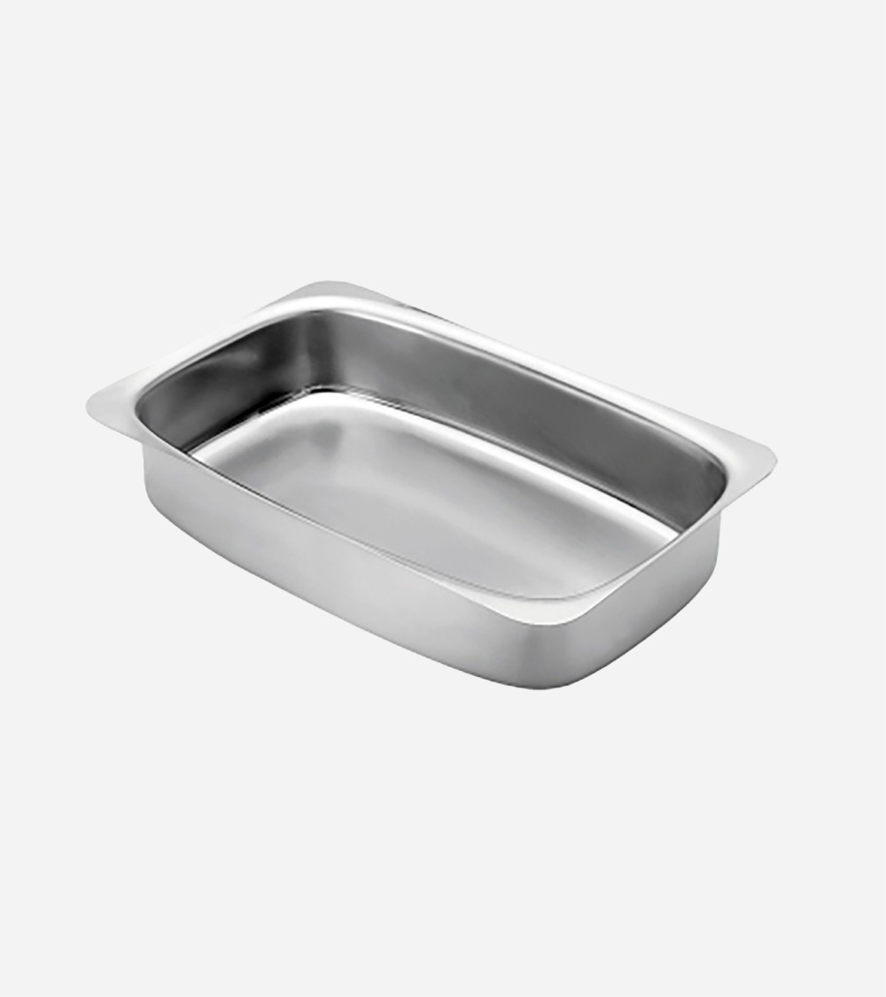 PLAT À GRATTIN INOX SANS ANSES 39 × 27 × 7 CM BEH TUNISIE