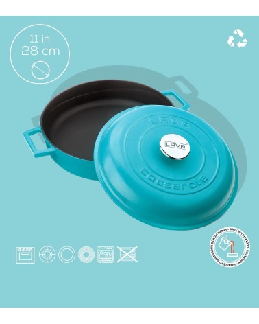 FAITOUT EN FONTE TURQUOISE MAT 28 CM BEH TUNISIE