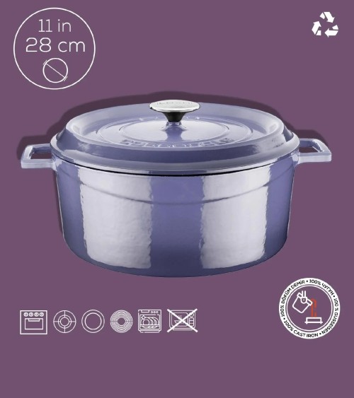 COCOTTE EN FONTE RONDE VIOLET 28 CM BEH TUNISIE