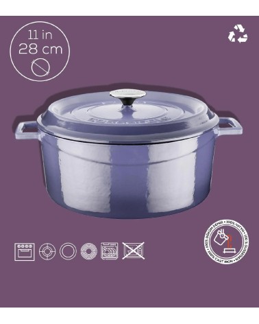 COCOTTE EN FONTE RONDE VIOLET 28 CM BEH TUNISIE