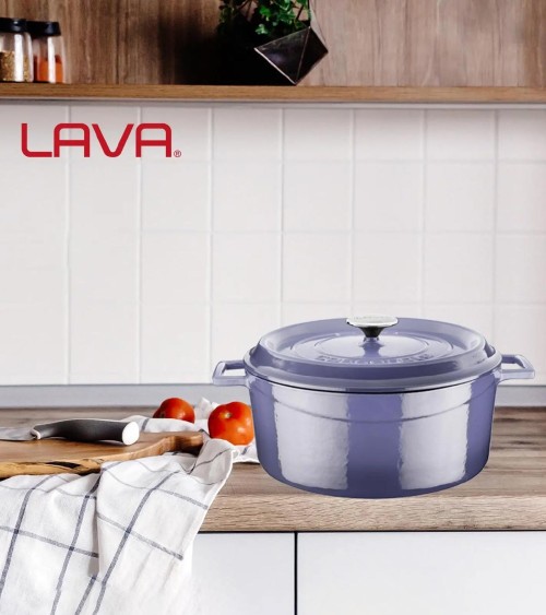 COCOTTE EN FONTE RONDE VIOLET 28 CM BEH TUNISIE