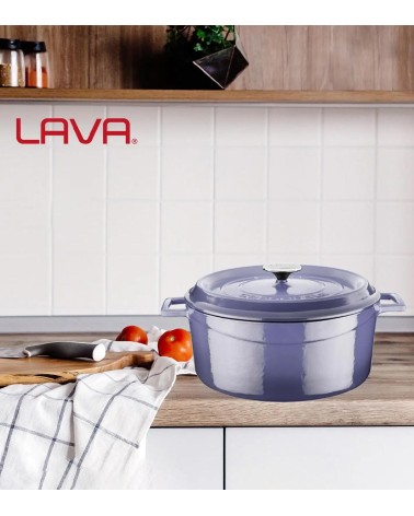 COCOTTE EN FONTE RONDE VIOLET 28 CM BEH TUNISIE