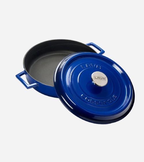 FAITOUT EN FONTE RONDE BLEU 28 CM BEH TUNISIE