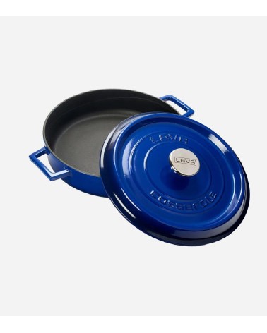 FAITOUT EN FONTE RONDE BLEU 28 CM BEH TUNISIE