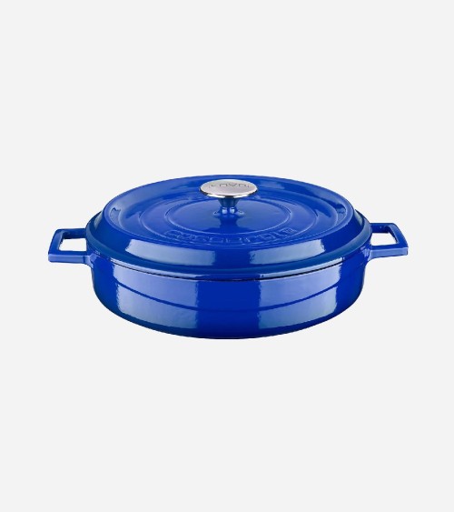 FAITOUT EN FONTE RONDE BLEU 28 CM BEH TUNISIE