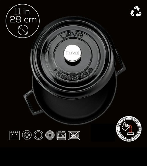 FAITOUT EN FONTE RONDE NOIR 28 CM BEH TUNISIE