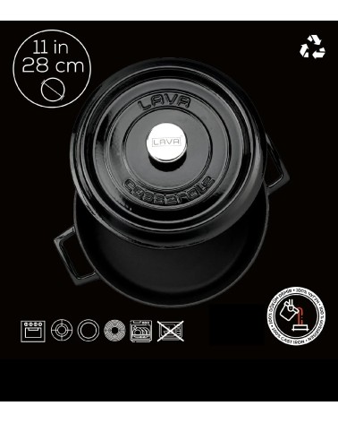 FAITOUT EN FONTE RONDE NOIR 28 CM BEH TUNISIE