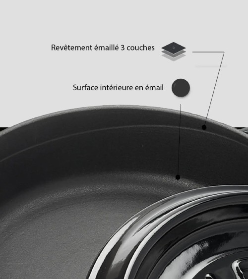 FAITOUT EN FONTE RONDE NOIR 28 CM BEH TUNISIE