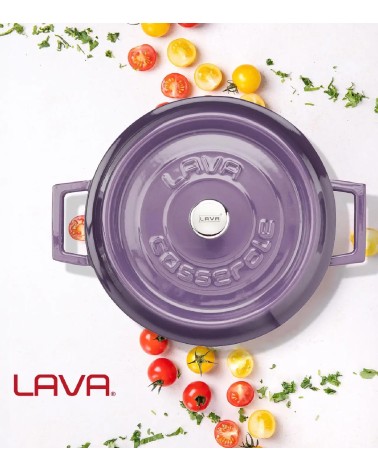 FAITOUT EN FONTE RONDE VIOLET 28 CM BEH TUNISIE