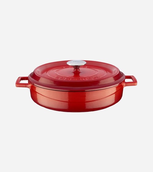 FAITOUT EN FONTE RONDE ROUGE 28 CM BEH TUNISIE