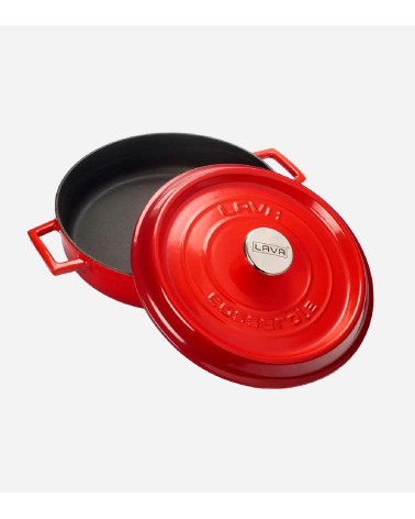 FAITOUT EN FONTE RONDE ROUGE 28 CM BEH TUNISIE