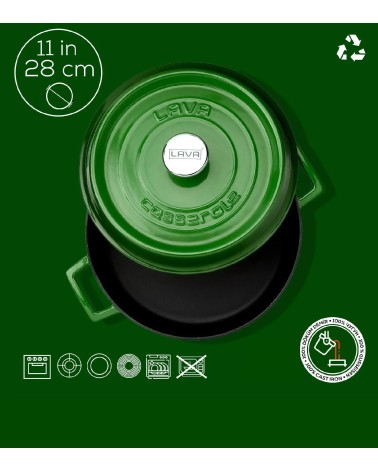 FAITOUT EN FONTE RONDE VERT 28 CM BEH TUNISIE
