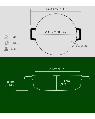 FAITOUT EN FONTE RONDE VERT 28 CM BEH TUNISIE