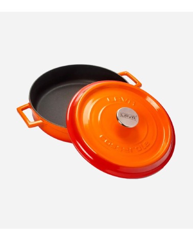 FAITOUT EN FONTE RONDE ORANGE 28 CM BEH TUNISIE