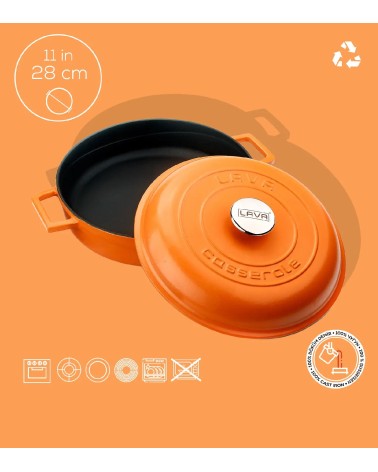 FAITOUT EN FONTE ORANGE MAT 28 CM BEH TUNISIE