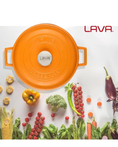 FAITOUT EN FONTE ORANGE MAT 28 CM BEH TUNISIE