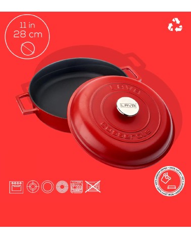 FAITOUT EN FONTE ROUGE MAT 28 CM BEH TUNISIE