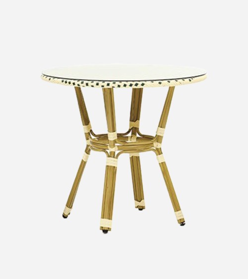 TABLE RONDE BEIGE Ø 70 x H 73 CM BEH TUNISIE