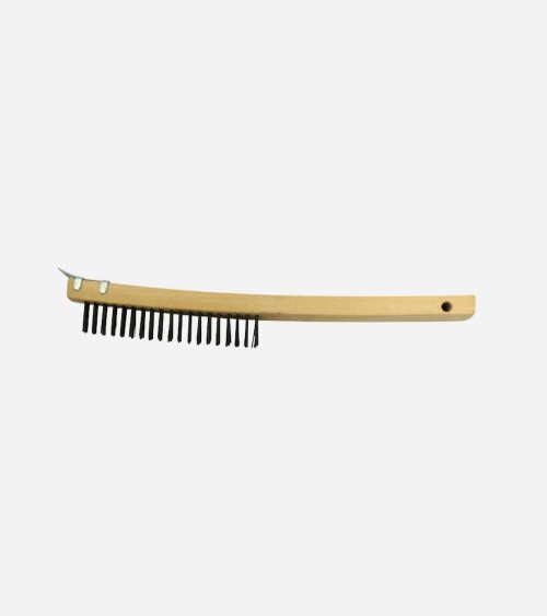 BROSSE MÉTALLIQUE AVEC GRATTOIR 35,6 CM - BEH tunisie