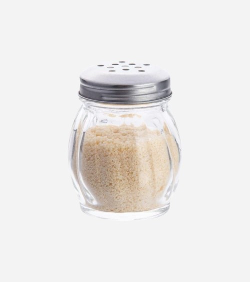 SAUPOUDREUSE À FROMAGE EN VERRE AVEC COUVERCLE PERFORÉ EN INOX 18CL 6 - BEH Tunisie