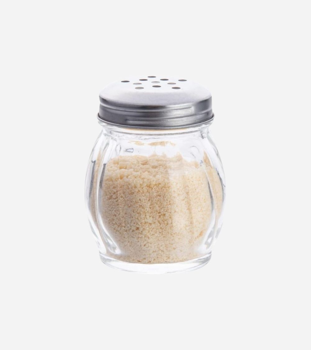 SAUPOUDREUSE À FROMAGE EN VERRE AVEC COUVERCLE PERFORÉ EN INOX 18CL 6 - BEH Tunisie