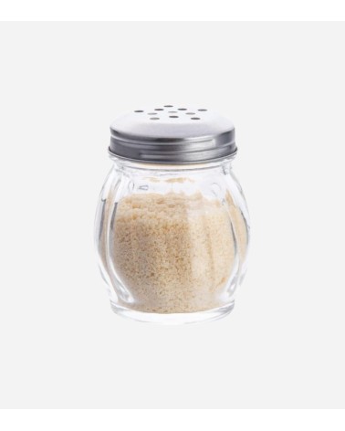 SAUPOUDREUSE À FROMAGE EN VERRE AVEC COUVERCLE PERFORÉ EN INOX 18CL 6 - BEH Tunisie
