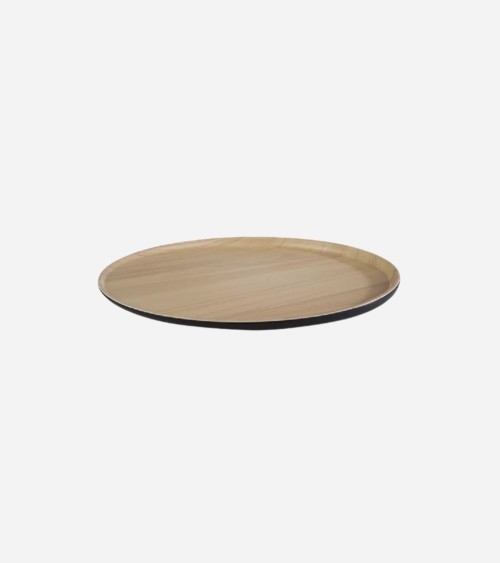 PLATEAU "FRIDA" EN MELAMINE Ø 22,5 BEIGE NOIRE - BEH Tunisie
