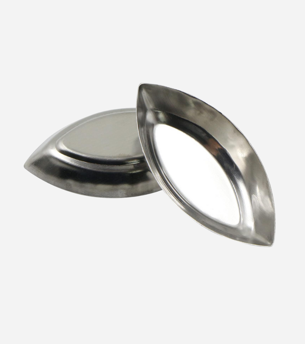 BARQUETTE OVALE UNIE EN FER BLANC – 7 CM - GOBEL / BEH TUNISIE