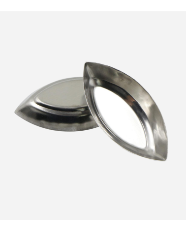 BARQUETTE OVALE UNIE EN FER BLANC – 7 CM - GOBEL / BEH TUNISIE