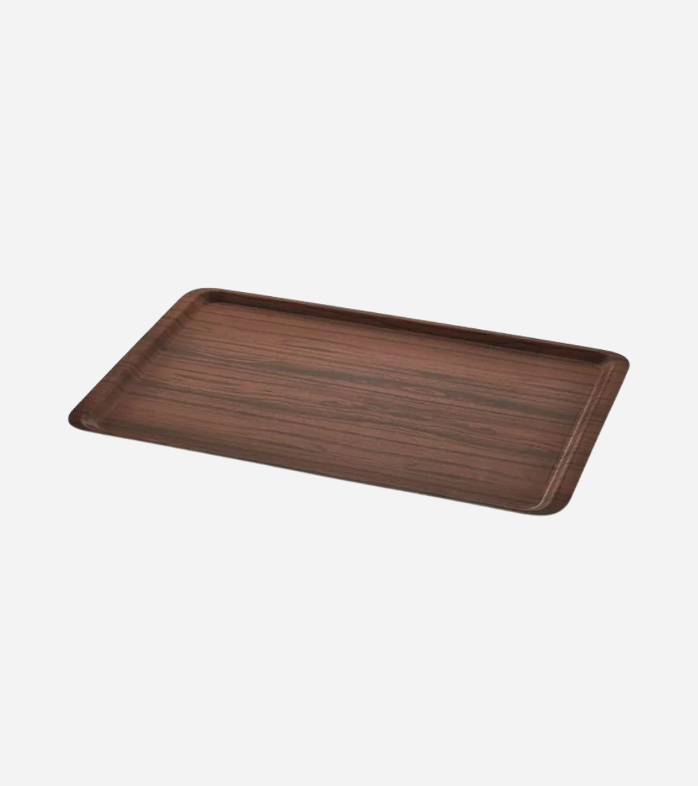 PLATEAU ANTI-DERAPANT MARRON LAMINÉ 44*32 CM // BEH TUNISIE