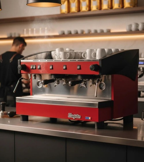 MACHINE A CAFE MAGISTER 2GR SEMI-AUTO ROUGE - BEH Tunisie