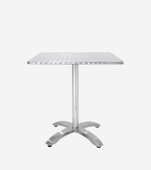 TABLE CARRÉE AVILA 70×70 CM – ALUMINIUM 4 PIEDS - BEH TUNISIE - PROMOTION
