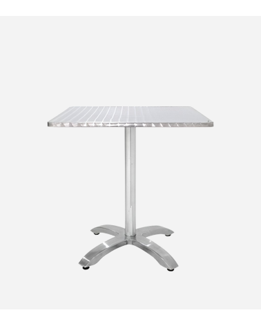 TABLE CARRÉE AVILA 70×70 CM – ALUMINIUM 4 PIEDS - BEH TUNISIE - PROMOTION