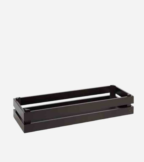 BOITE EN BOIS SUPERBOX GN 2/4 NOIRE 55,5 x 18,5CM