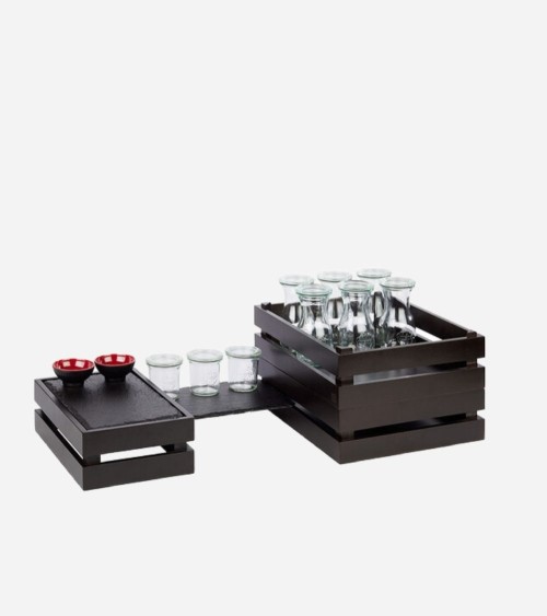 BOITE EN BOIS SUPERBOX GN 1/2 NOIR 35 x 29 CM - BEH TUNISIE