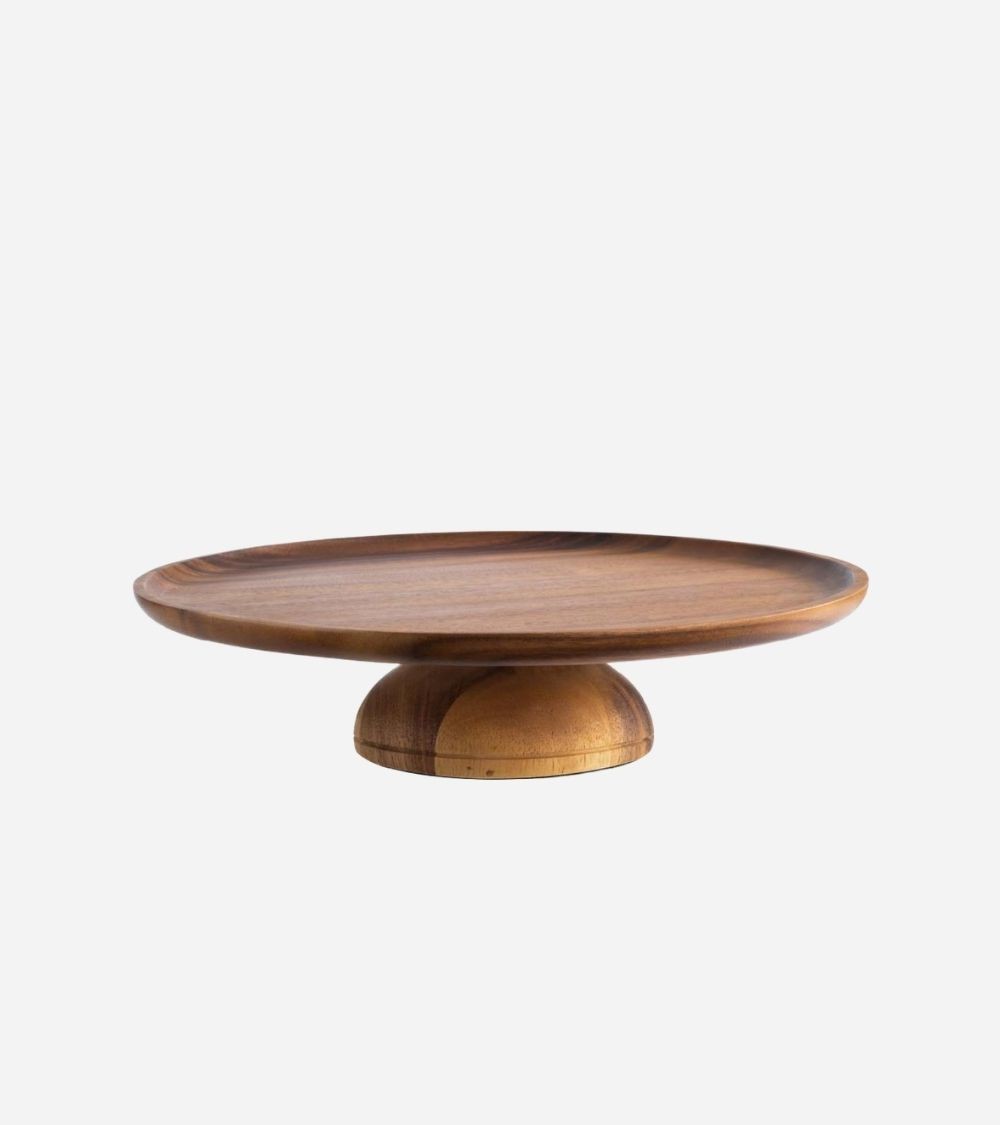 PRESENTOIR A GATEAUX EN BOIS ACACIA Ø 33 H 8 CM - APS - BEH TUNISIE