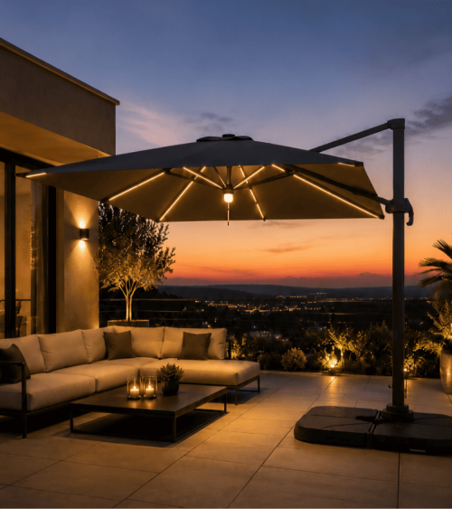 PARASOL VELVET 3*4 LED - BEH TUNISIE