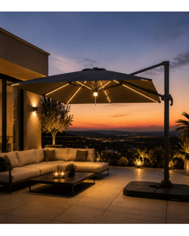 PARASOL VELVET 3*4 LED - BEH TUNISIE