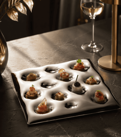 PLATEAU CARRE INOX - MEPRA - BEH