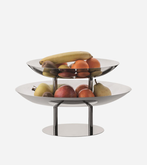 CORBEILLE À FRUITS OVALE 2 NIVEAUX AVEC PIED INOX - MEPRA - beh Tunisie