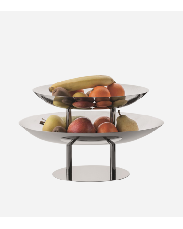CORBEILLE À FRUITS OVALE 2 NIVEAUX AVEC PIED INOX - MEPRA - beh Tunisie