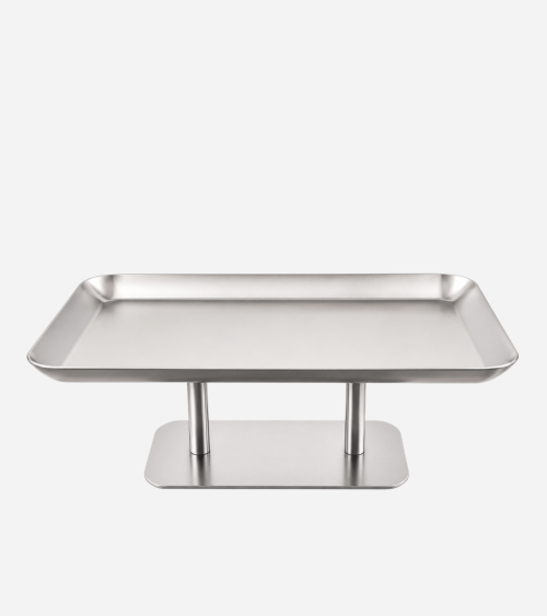 PLATEAU RECTANGULAIRE SUR PIED EN INOX 38 × 25 CM - MEPRA - beh Tunisie