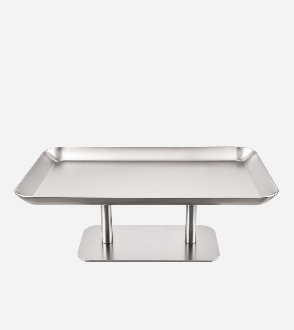 PLATEAU RECTANGULAIRE SUR PIED EN INOX 38 × 25 CM - MEPRA - beh Tunisie