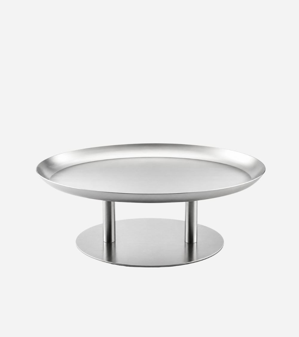 PLATEAU OVALE SUR PIED EN INOX 46 × 31 CM - MEPRA - TUNISIE
